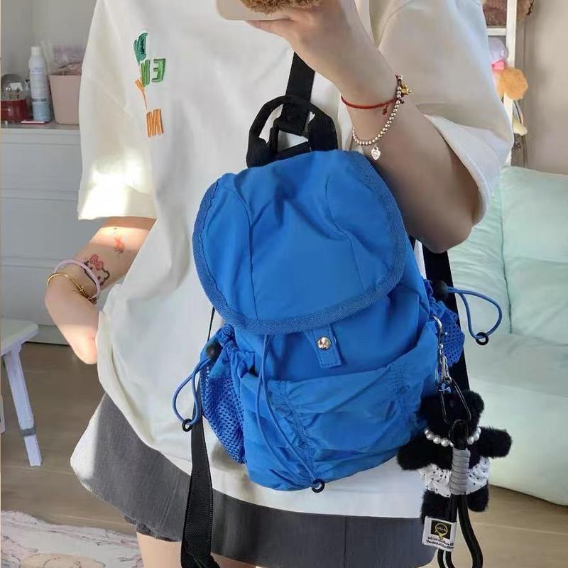 Zaino Casual Donna Grande Capacità Moda Studente Scuola Media Pieghe Cartella Borsa in Tessuto Zaino da Viaggio Coreano