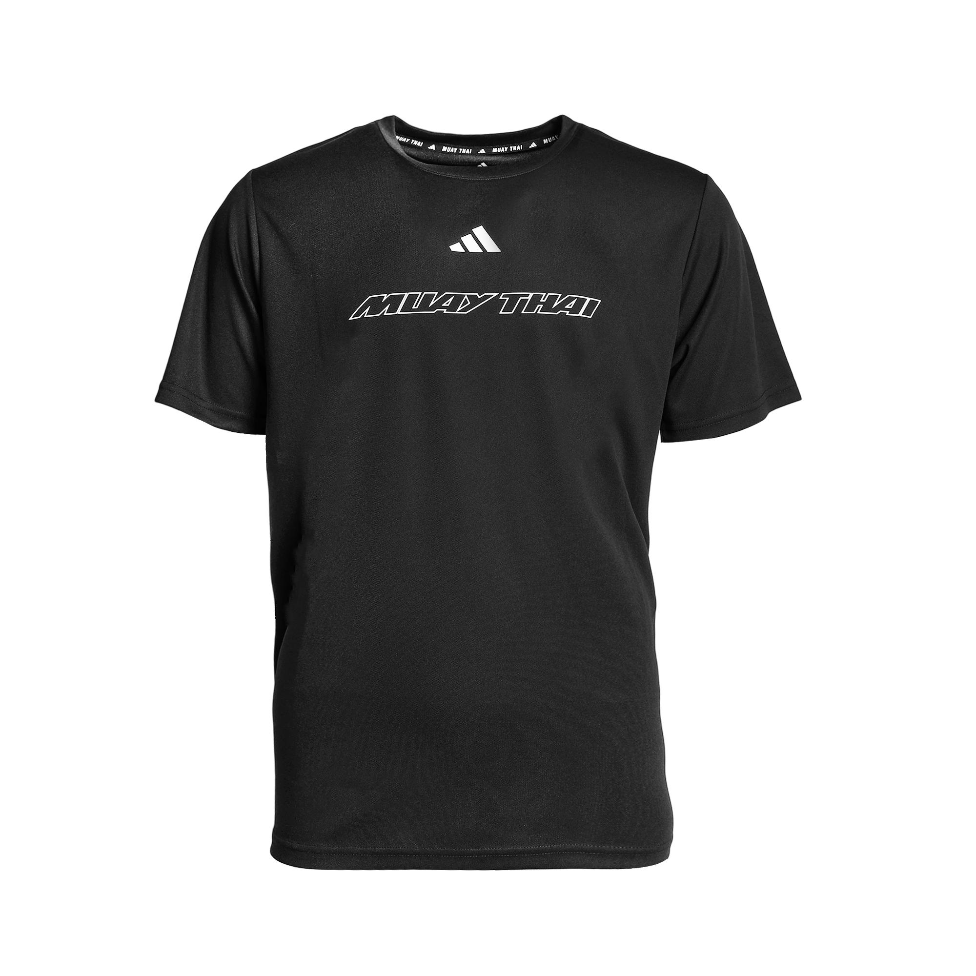 

Adidas Серия Муай Тай Спортивная Тренировочная Быстросохнущая Повседневная Простая Дышащая Удобная Футболка с Коротким Рукавом Унисекс Топы CLTS26MT1P-BW S