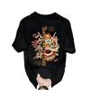 American Trendy Brand High-End Pure Cotton Men'S Printed Short-Sleeved T-Shirt Trendy Casual Round Neck T-Shirt Men'S