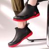 Fashion New Short Tube Low Top Anti Slip Waterproof Men's Rain Boots Popular Flat Bottomed Sleeve Men's Rain Boots