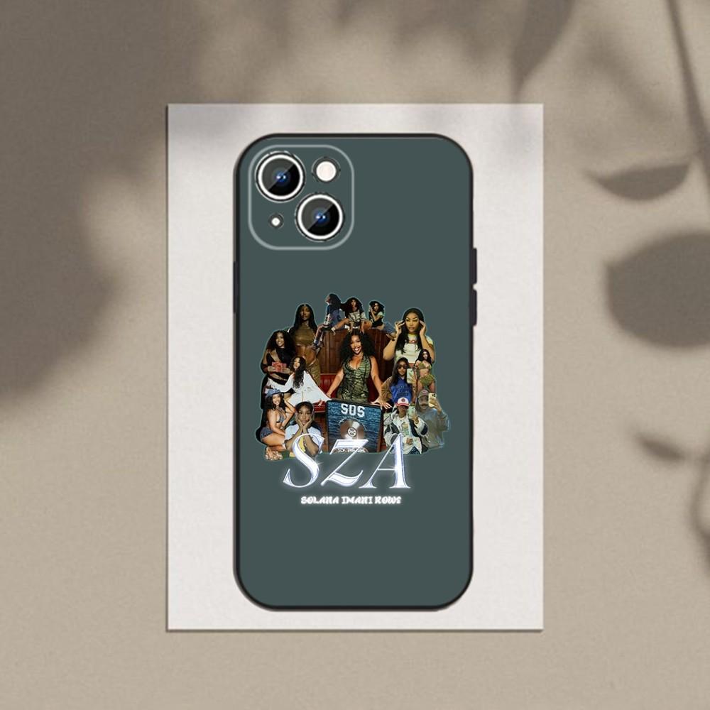 Singer S-SZA S-SOS Phone Case Phone Case For Apple iPhone 15,14,13,12,11,XS,XR,X,8,7,Pro,Max,Plus,mini Silicone Black Cover