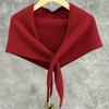High-end Fashion Autumn and Winter Triangle Scarf Korean Version Knitted Scarf Shawl Women's Outdoor Warm Triangle Scarf Small Vest