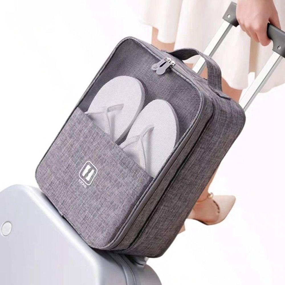 Breathable Mesh Shoes Storage Bag Double Layer Shoes Packaging Pouch  For Business Trip