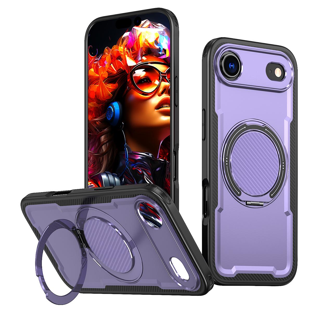 For iPhone Air Case Compatible with MagSafe TPU + PC Kickstand Phone Cover E