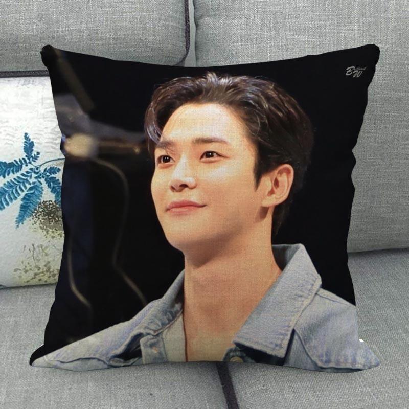Custom ROWOON Pillowcase Wedding Decorative Cotton Linen Pillow Case For Home PillowCover 45X45(One Sides)
