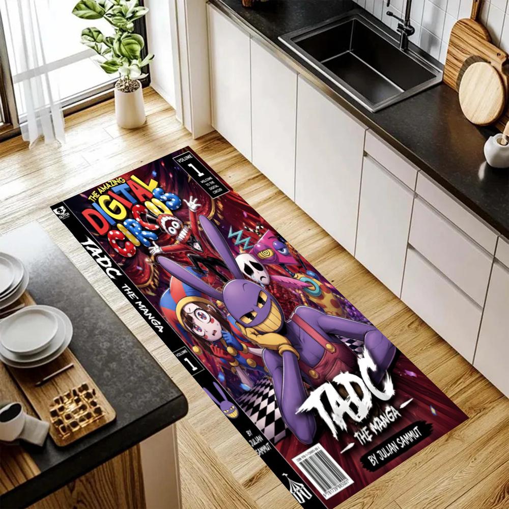Digital Circus Nonslip Kitchen Mat Floor Carpet Rug For Indoors Outdoors Home Decor Room Supplies Spring Decor