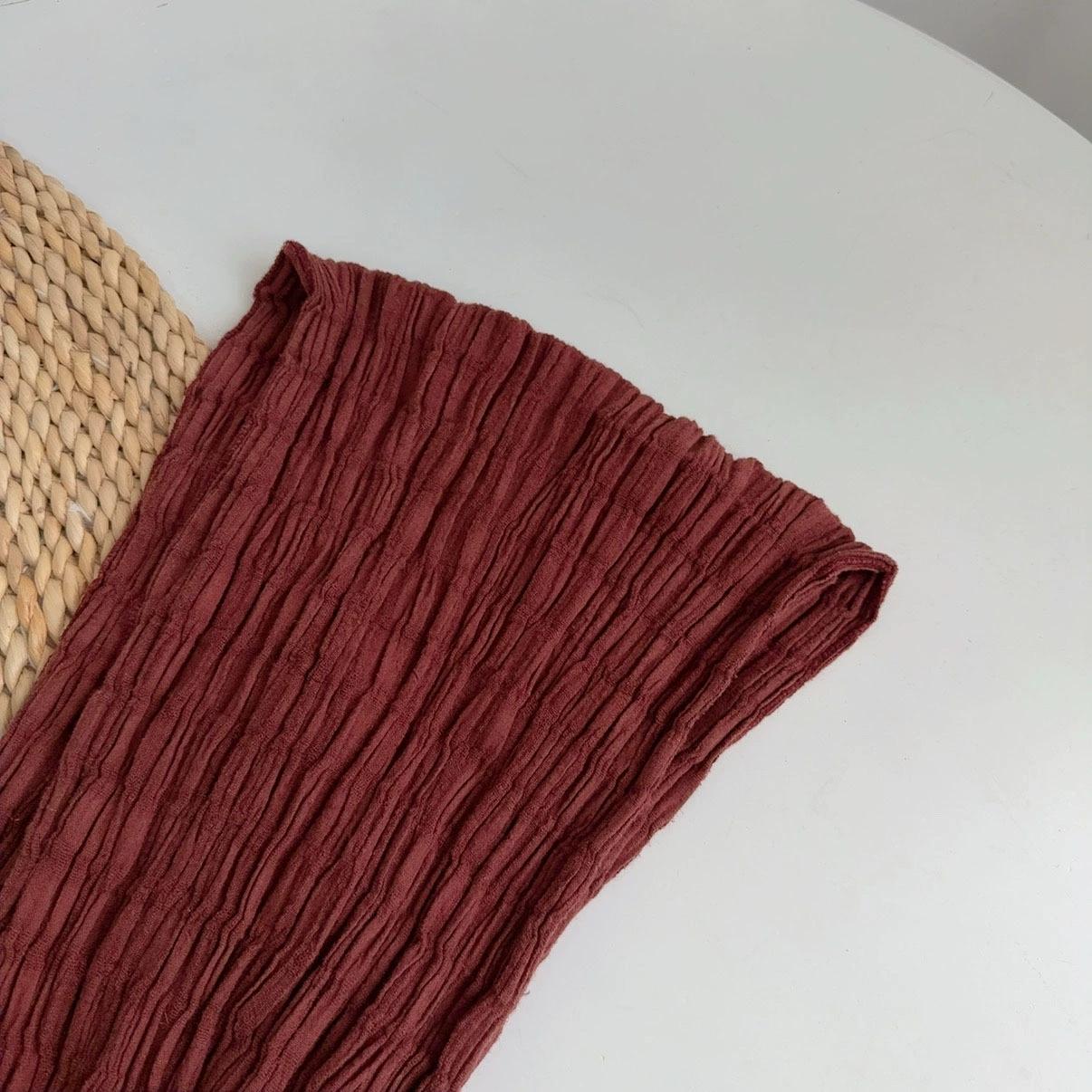 

Solid Color Long Cotton & Linen Wrinkled Scarf For Women Versatile Warm Neck Shawls And Scarves For Ladies One Size