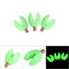 3pcs Golw In Dark Plastic Fishing Rod Holder U head Road Rest Grips (green)