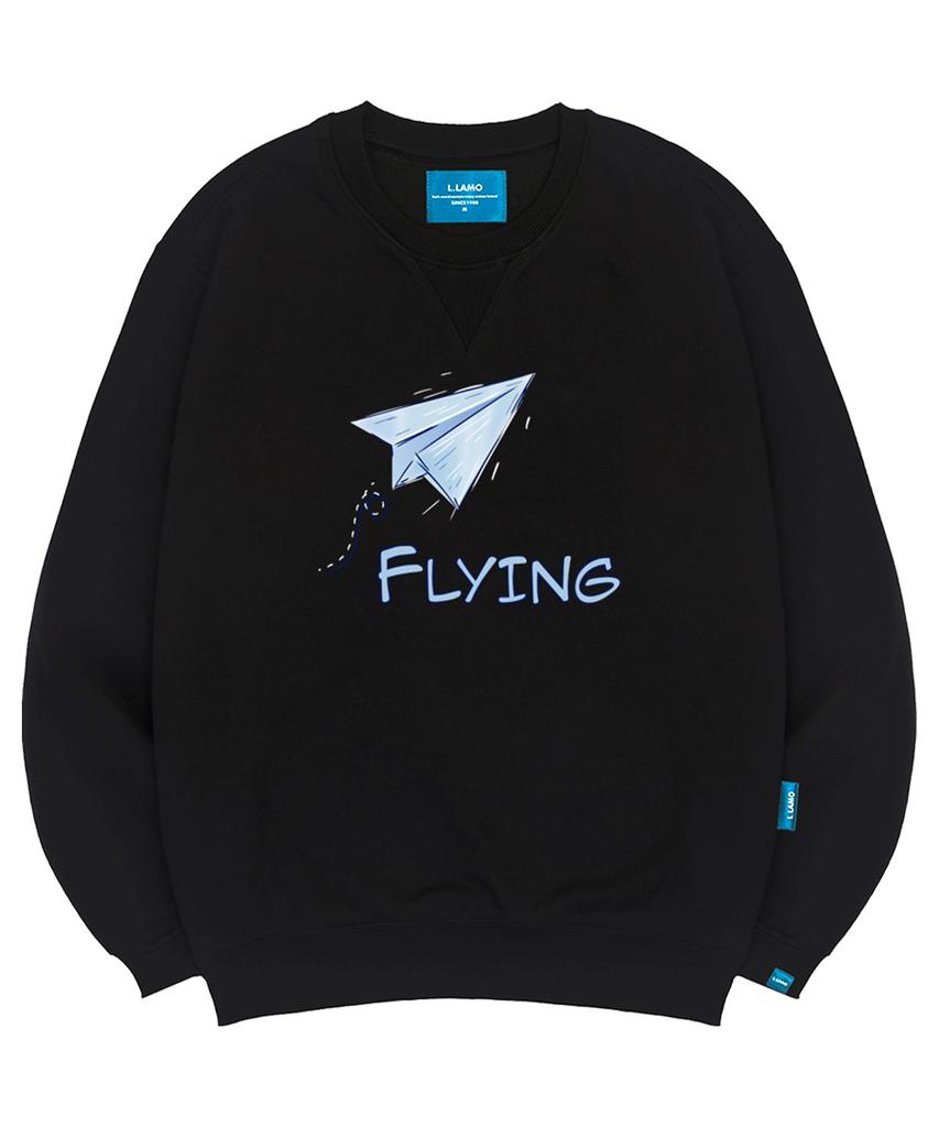Ellamo Fleece-Lined M Flying Sweatshirt Unisex Big Sizes S~4Xl (B Type)
