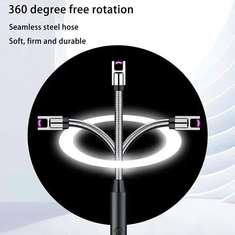 3PC Electronic Lighter Outdoor Kitchen C Type Rechargeable with Safety Lock Suitable for Candle Gas Stove Smoke Accessories New