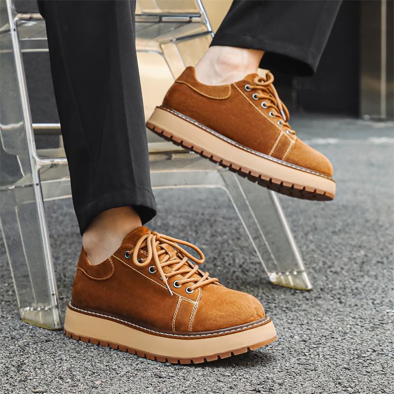 Casual thick soled men's shoes Trendy design styles Outdoor leisure party Street walking daily office youth high-quality shoes