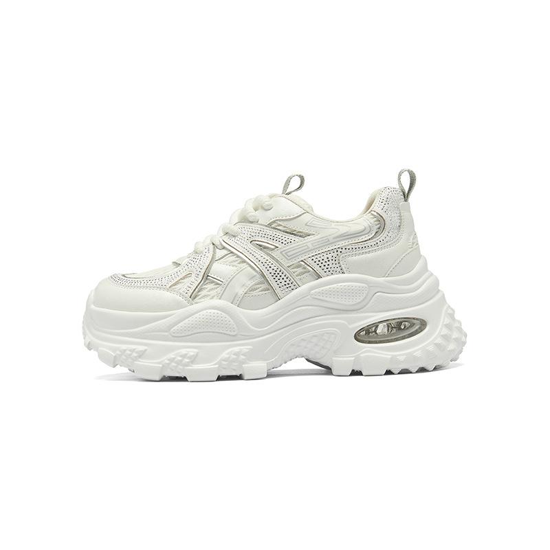 Augustine Daddy Shoes Women's 2025 New Autumn Platform White Sneakers Student Lightweight Running Casual Shoes