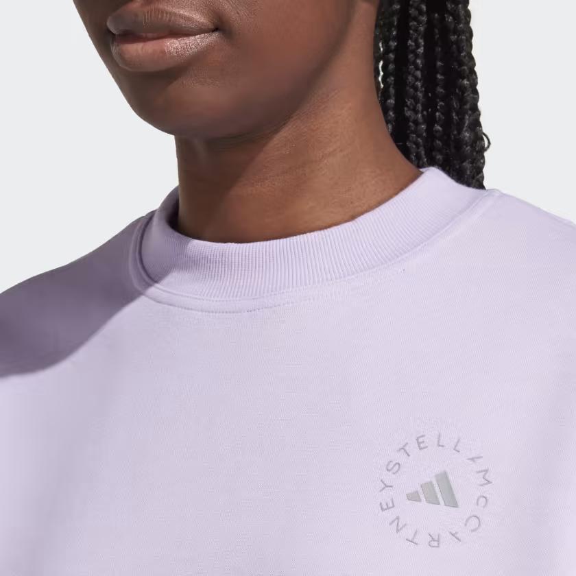 Adidas x Stella McCartney Sportswear Sweatshirt with Monochrome Logo Women Tops Purple IJ0590