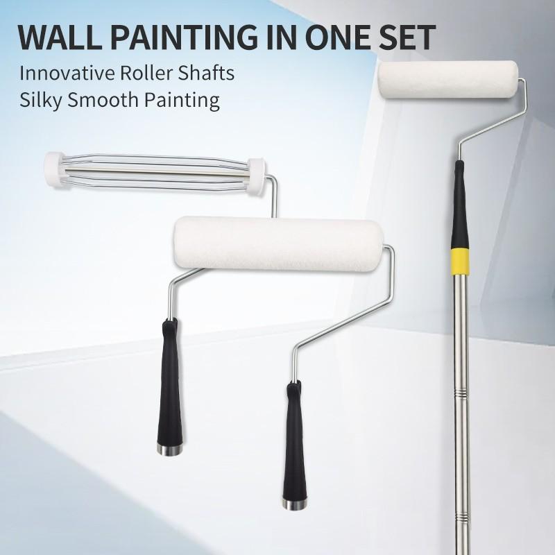 Paint Floor Paint Latex Paint Wall Brush Tool Large Capacity Paint Tray Roller Brush Splicing Rod Set Extra Large Roller Brush