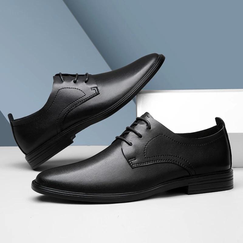 Fashion Elegantes Casual Shoes British Leather Mens Oxford Shoes Sneakers Classic Male Formal Dress Footwear New Trendy Business Shoes