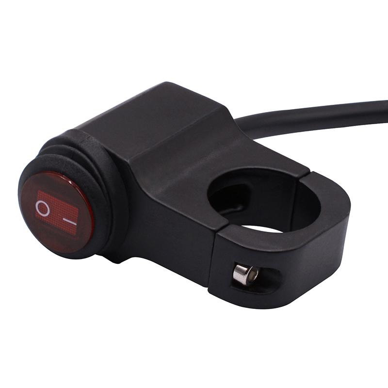 1ks příslušenství pro motocykly z hliníkové slitiny Vypínač Zapnutí/Vypnutí Vodotěsné světlomety Bodové mlhové světlo Spínač světla na řídítkách motocyklu