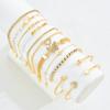 17KM 11 Piece Inlaid Heart Butterfly Bracelet Fashion Jewelry Set Women Trendy Shiny Daily Party Accessory Decorative Gift