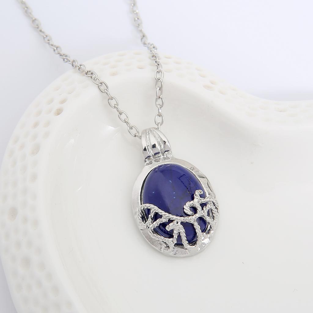 European and American Film and Television Peripherals Vampire Diaries Anti-sunlight Silver-plated Catherine Natural Stone Necklace