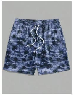 Men's Shorts 3D Hawaiian Plant Bath Swimsuit, Quick Dry Beach Hawaiian Men's Fashion Shorts