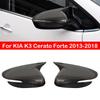 Für KIA K3 Cerato Forte Ceed 2 2013-2018 Auto Seitenspiegelabdeckung Flügelkappe Außentür Rückansicht Gehäuseverkleidung Kohlefaseraufkleber