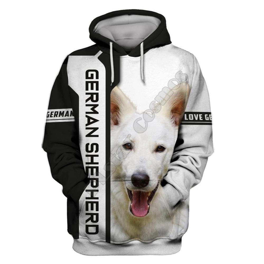 Never Underestimate An Old Man With A German Shepherd 3D All Over Printed Hoodies Pullovers Street Tracksuit Love Dog 01