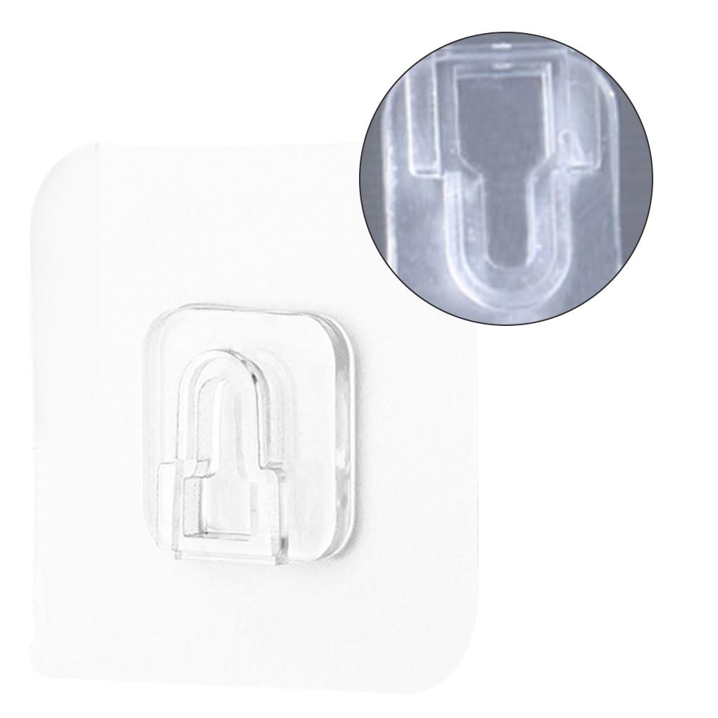 Plastic Hanger Portable Self-adhesive Oilproof Organizing Bracket Hook Office Hotel Restaurant Kitchen Bedroom Holder