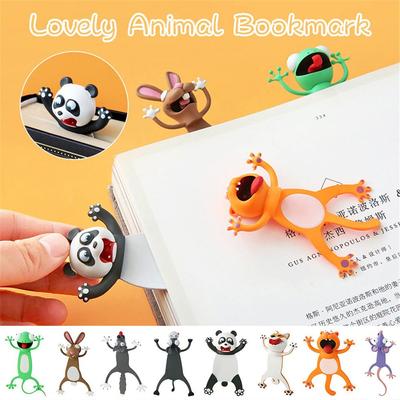 Seal Octopus PVC Ocean Series Funny Book Markers Cartoon Animal Style 3D Bookmarks School Supplies