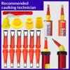 5/23 Pcs Stainless Steel Caulking Nozzle Silicone Sealant Tool Set For Bathroom Kitchen Sink Joint Sealing And Application