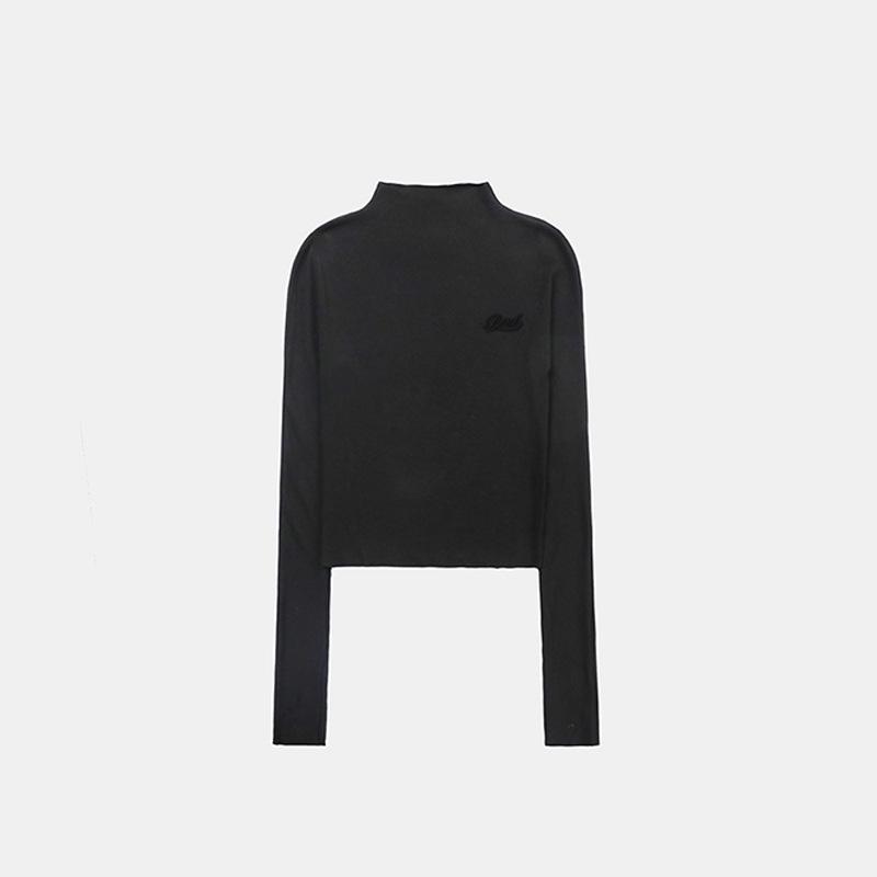 Badblood BCAC Scharfes Amerikanisches Einfarbiges Langarm-Hochhals Damen Slim Fit Baselayer Top
