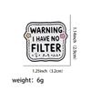 Motivational Cartoon Medal: Creative Metal Brooch with English Lettering for Clothing Accessories