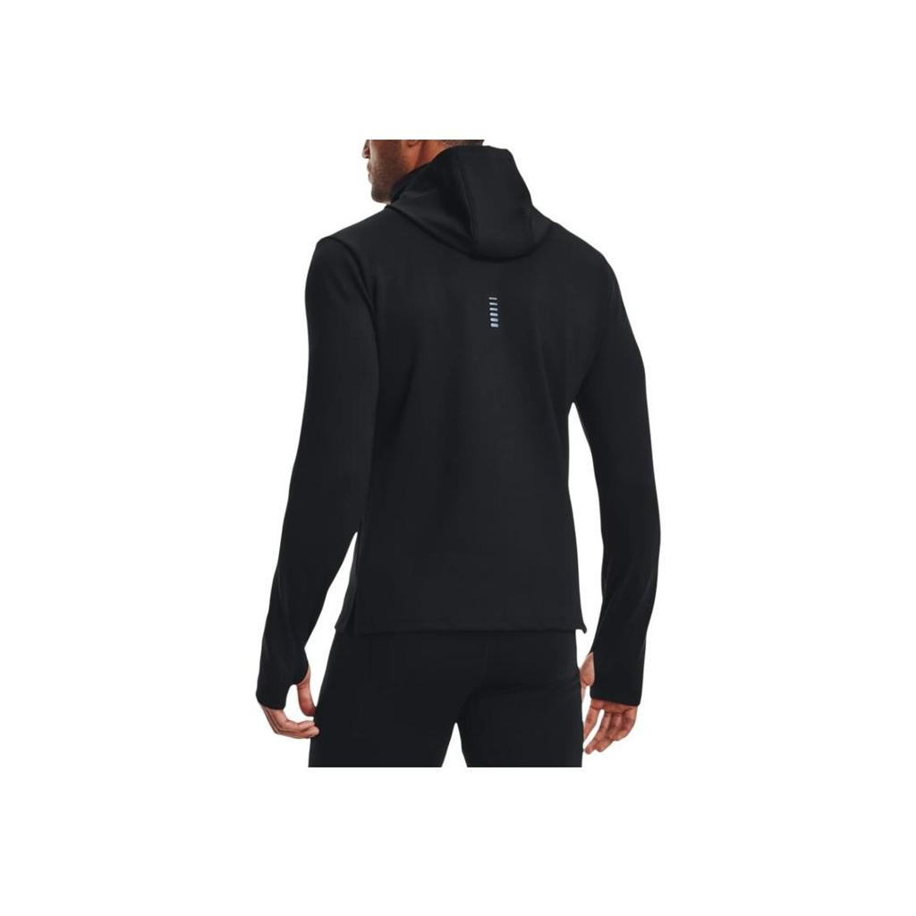 Under Armour Slim Fit Hooded Running Sweatshirt Men Sweatshirts Black 1365672-001