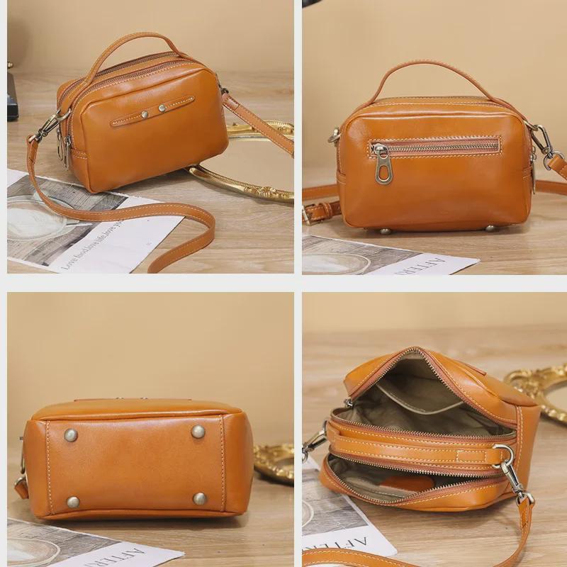 Women's Leather Handbags: 2025 New Design, Versatile Messenger & Shoulder Bags