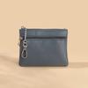 PU Leather Mini Coin Purse Double Layer Large Card Bag Handmade Zipper Wallet Car Key Case Short Lady Wallet Key Case