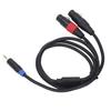 XLR to 1/8 Inch Stereo Aux Interconnect Audio Adapter Cable  for Microphone Setup