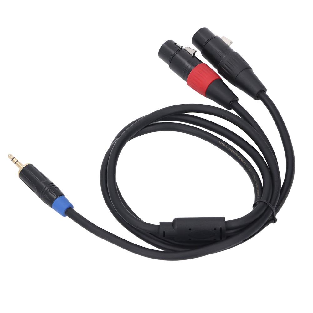 XLR to 1/8 Inch Stereo Aux Interconnect Audio Adapter Cable  for Microphone Setup