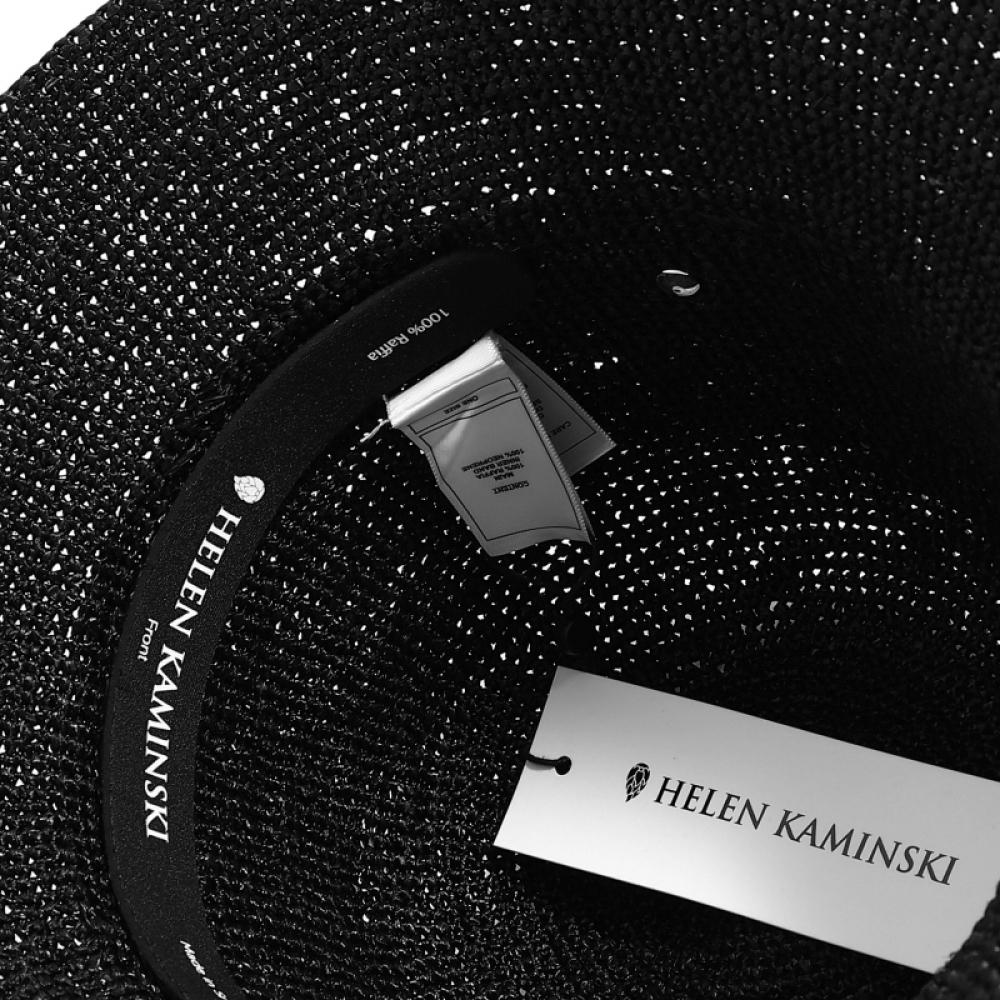 Helen Kaminski Hat50136 Ca Villa 6 Charcoal Metal Logo Cloche Bucket Hat