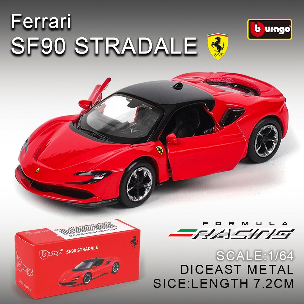 Bburago1:64 Ferrari ENZO SF90 SP3Model Small Collection Car Alloy Model Toy Gift Scene Decoration Classic and Exquisite