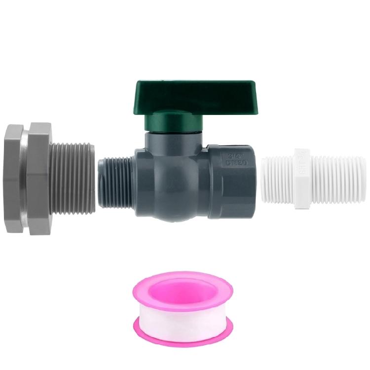 Multipurpose Barrels Faucet 3/4 Inch Water Tap Adapters Set For Plastic Container Conversion To Functional Rain Barrels