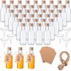 10/30/50/100 ks Plastová sada lahví na alkohol Mini 1,7 oz Průhledná láhev na džus Obilniny Stříbrné/Zlaté uzávěry Láhev Party Dekorační lahve