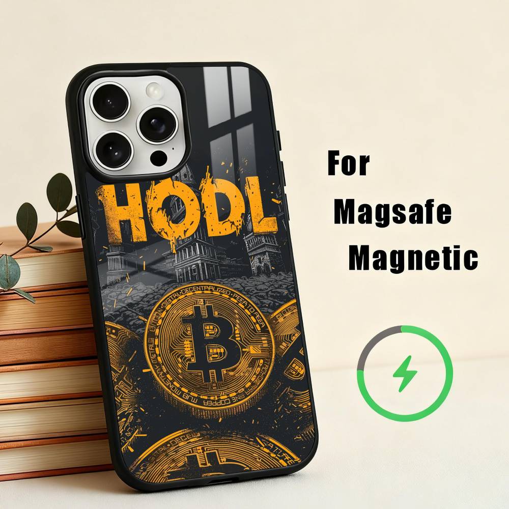 Cool Art Bitcoin Digital  Phone Case For iPhone 17,16,15,14,13,12,Plus,Pro,Max for Magsafe Magnetic Wireless Charging