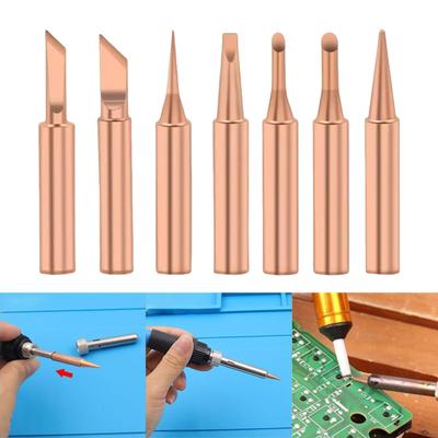 Copper Soldering Iron Tip Set Circuit Board Soldering Tip Simple To Operate for Efficient Lead Frees Soldering Tasks