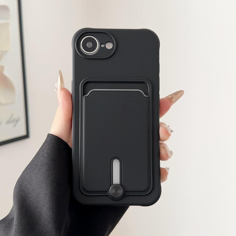 

Push Card Bag Slot Holder Wallet Case For For Iphone 17 Air 16E 16 15 14 11 12 13 Pro Max Plus Mini XS XR Shockproof Silicone Cover For iPhone 12Mini