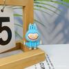 6 stk Yoga Labubu Nøkkelring 3D Dukke Labubu Ryggsekk Anheng