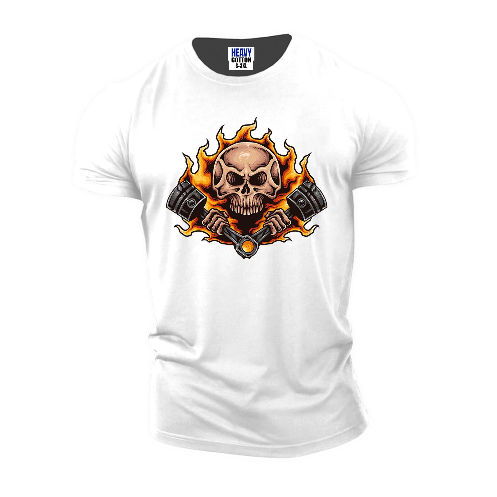 

Skeleton Horror Men s T-Shirt Gym Workout USA Graphic Funny New Gift Tee S-3XL 5XL різнокольоровий