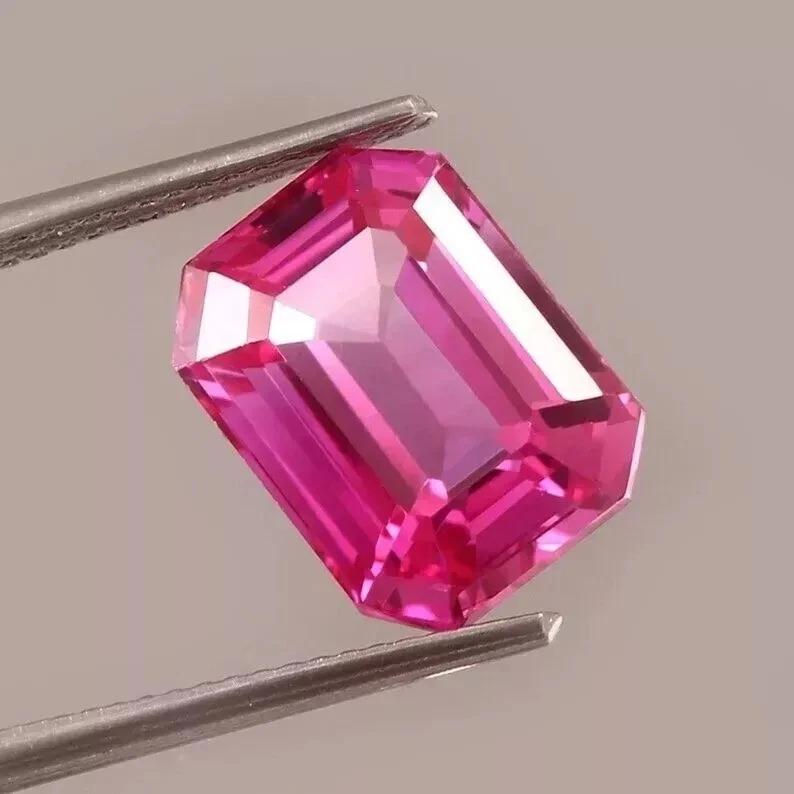Emerald Cut Natural Pink Sapphire 10+ Ct Fabulous Loose Gemstone
