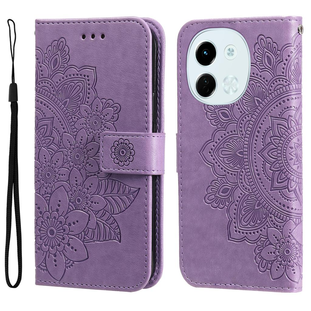 Para Capa TECNO Spark 30 5G/Pova 6 Neo 5G com Padrão Floral PU Couro Carteira Suporte Capa de Celular