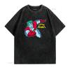 Captain Planet T Shirt Vintage Washed Graphic Versatile Top For Everyday Wear Stretched Streetwear Homme Stylish Casual
