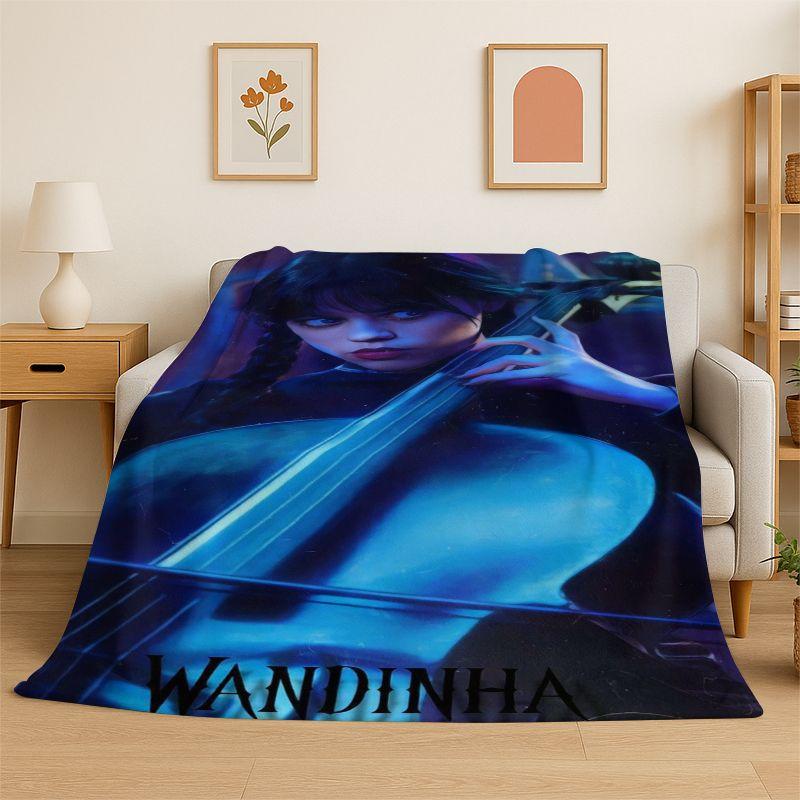 Classic W-Wednesday TV Soft Flannel Throw Blanket,Cozy Blanket for Bed,Couch,Sofa,Bedroom,Living Room,Travel,Picnic Camping