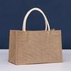 Jute Handbag - Laminated 3D Burlap Tote, Blank Linen Design, Logo Printable.
