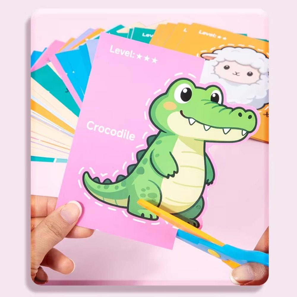 Cartoon Design DIY Paper Cut Book 30Pcs Set Color Paper Kids Craft Scrapbooking Fine Motor Skills Handmade Paper Art